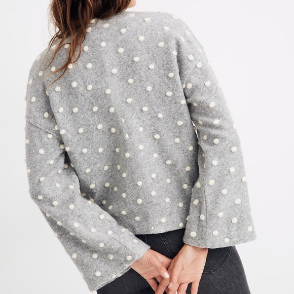 🔥LAST 1🔥NWT MADEWELL ADORABLE MINI POMS CARDI - Picture 3 of 5